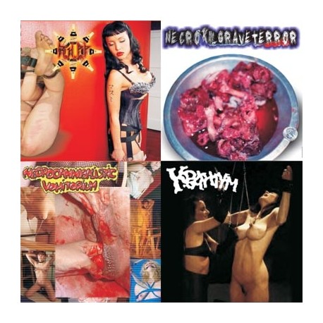 Necrocannibalistic Vomitorium / R.H.P.P.* / NecroKillGraveTerror / Cranium (7) - Cyber Gore Grind 4 Way - Split CD (CD) 